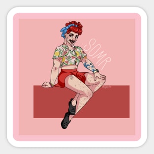 Pin-Up Girl Julien (Somr) Sticker